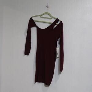 Stump & Co Plum one Shoulder mini dress Sz XS NWT